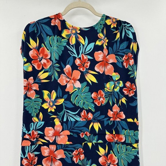 Lands' End Floral Dress - Blue and Red - Picture 7 of 13